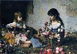 Alexei Alexeivich Harlamoff The Little Flower Seller painting